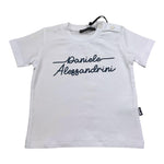 Daniele Alessandrini T-Shirt Girocollo Tinta Unita con Stampa per Neonato 1296M00214 BIANCO DANIELE ALESSANDRINI 