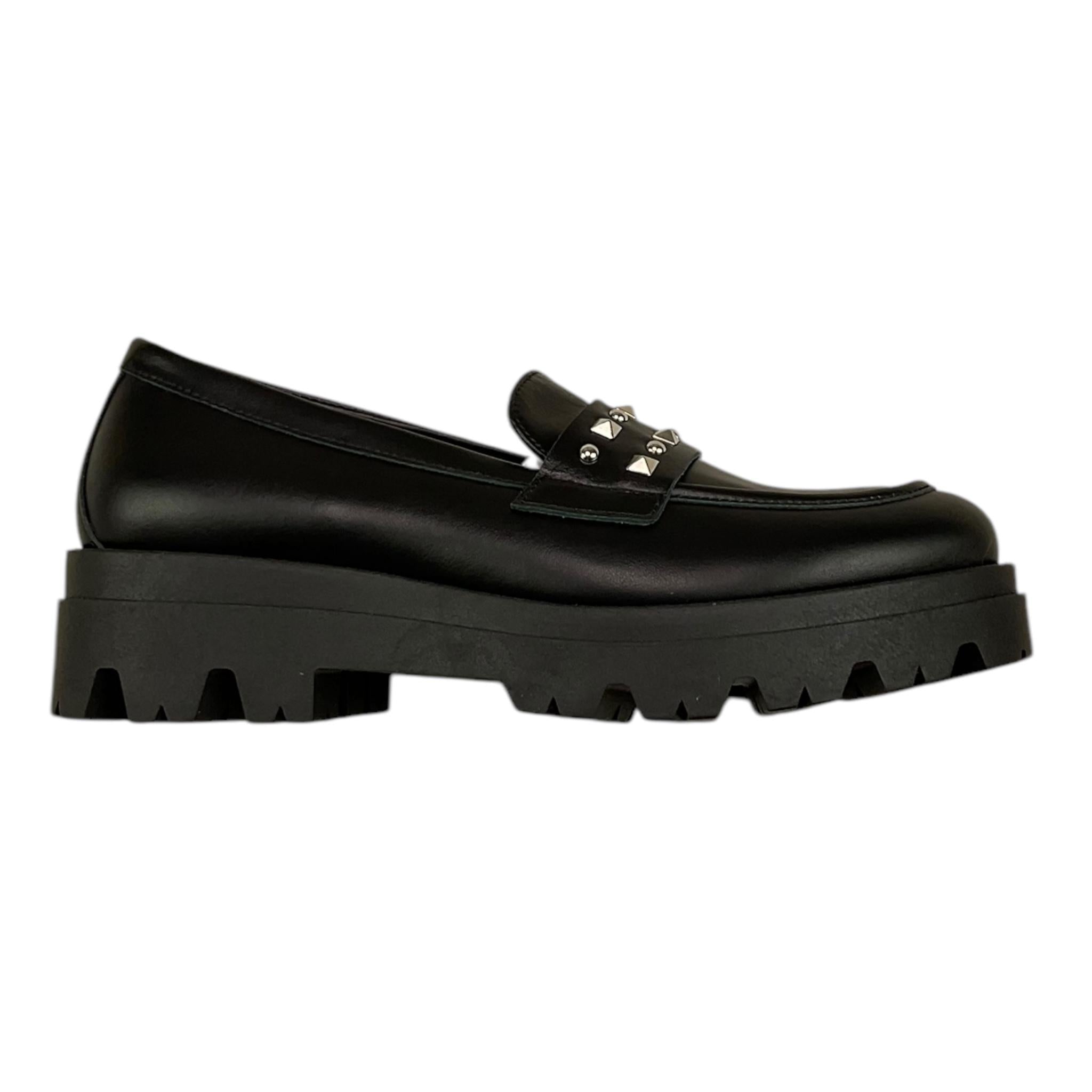 TWINSET mocassino tinta unita con borchie Nero per Bambina 242GCJ024 NERO TWINSET 