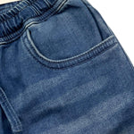 Cesare Paciotti Bermuda In Denim Tinta Unita con Elastico In Vita per Bambino BMP5101J BLU CESARE PACIOTTI 