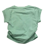 Hinnominate T-Shirt Tinta Unita con Arricci Laterali per Bambina 3646MY00199 VERDE HINNOMINATE 