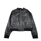 Liu Jo Giubbino In Ecopelle Tinta Unita con Zip per Bambina GA5208 NERO LIU JO 