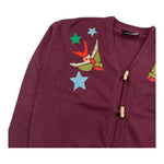 JOHN RICHMOND cardigan tinta unita con ricami Bordeaux per Bambina RGA25113CD BORDEAUX JOHN RICHMOND 