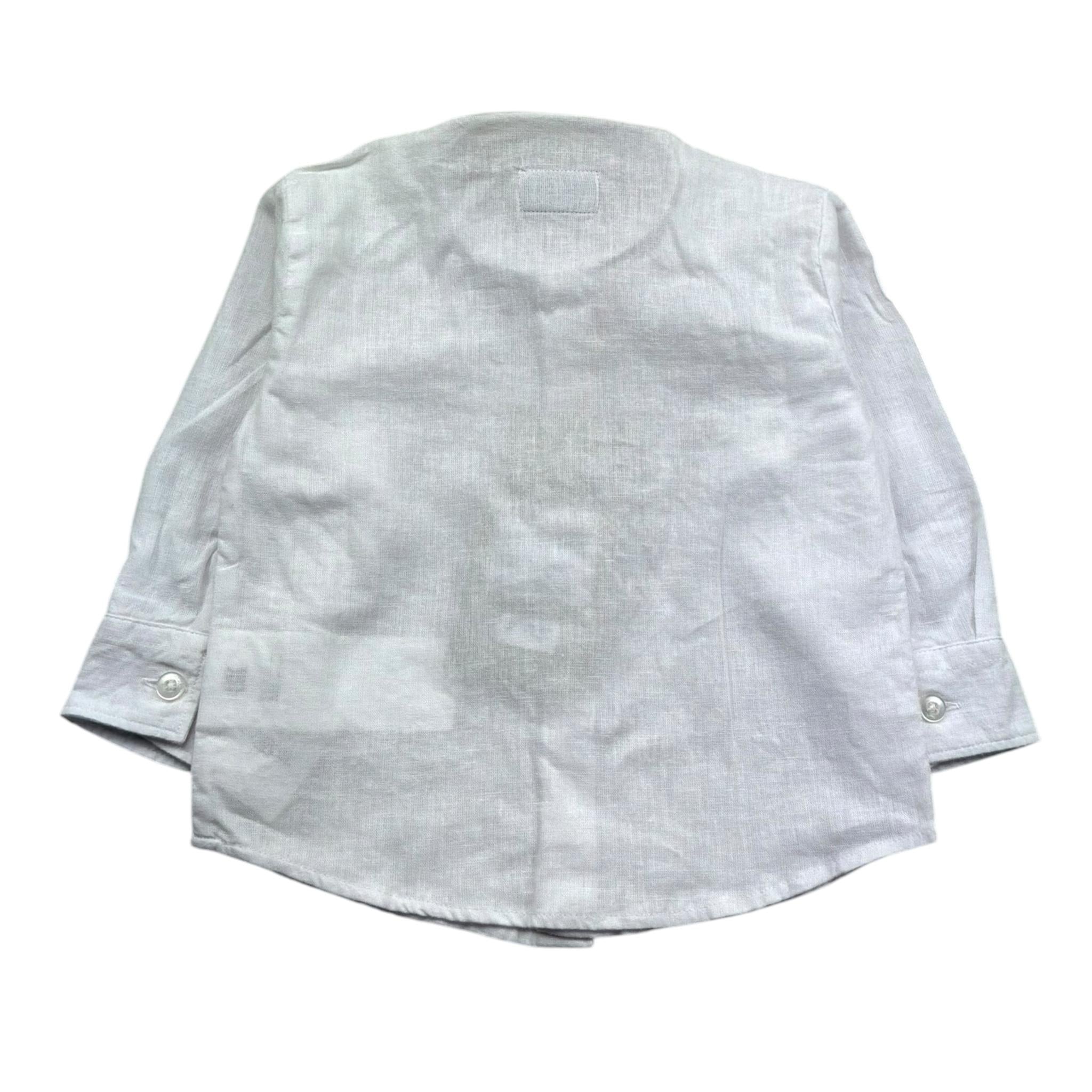 Manuel Ritz Camicia Manical Unga Tinta Unita Collo Coreano per Neonato MR2980 BIANCO MANUEL RITZ 