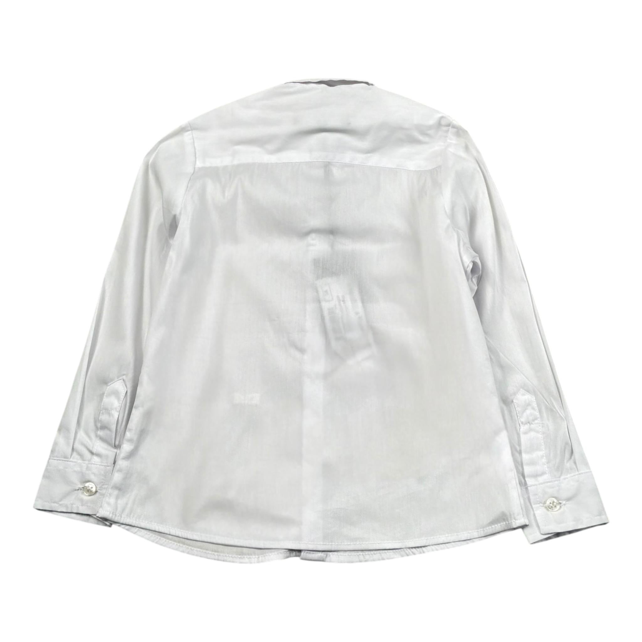 Daniele Alessandrini Camicia Manica Lunga Tinta Unita con Stampa per Bambino 1295C0905 BIANCO DANIELE ALESSANDRINI 