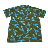 Diadora Completo Camicia Mezza Manica-Bermuda Verde Per Bambino