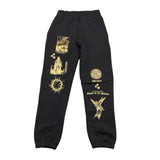 DANIELE ALESSANDRINI pantalone tinta unita modello tuta con stampa Nero per Bambino 1231PF00102 NERO DANIELE ALESSANDRINI 