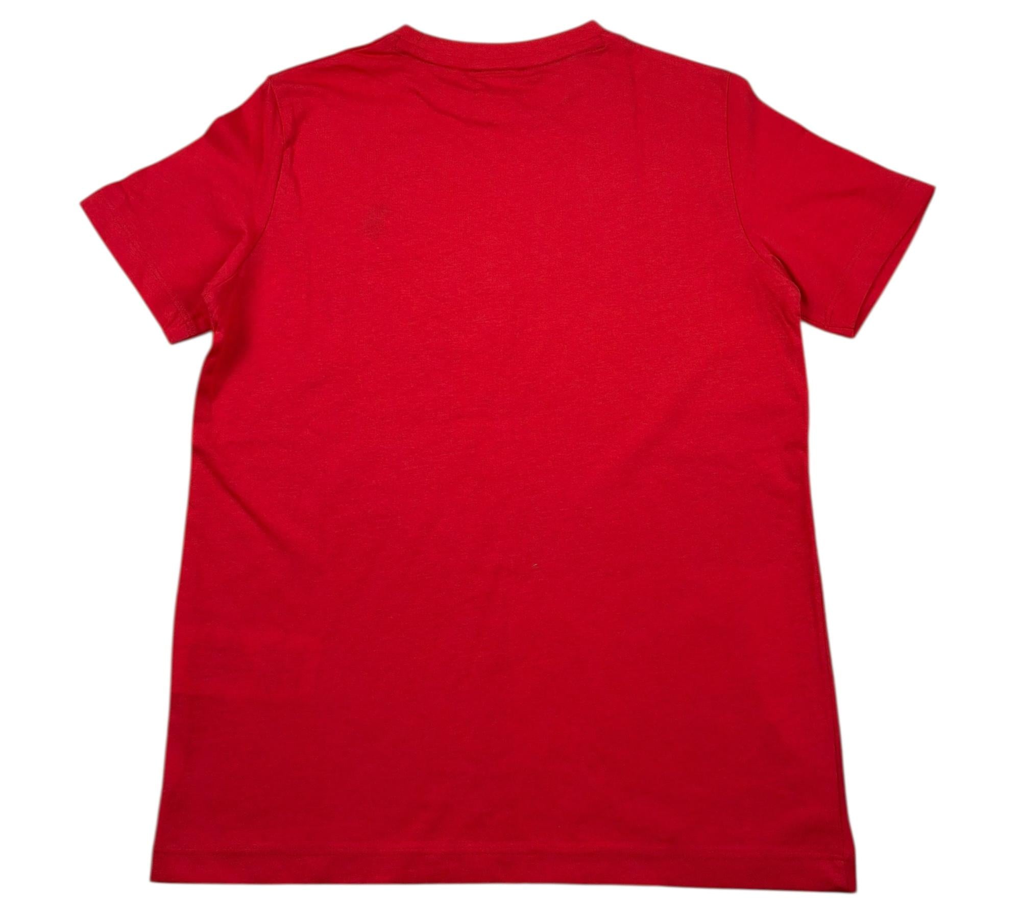 U.S. Polo Assn T-Shirt Girocollo Tinta Unita con Logo per Bambino US41554J ROSSO U.S. POLO ASSN 