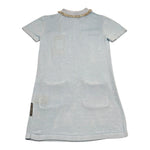 John Richmond Abito Tinta Unita con Colletto E Brillantini per Bambina RGP26187VE AZZURRO JOHN RICHMOND 