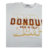 Dondup T-Shirt Girocollo Tinta Unita con Logo per Bambino DMTS032 BIANCO DONDUP 