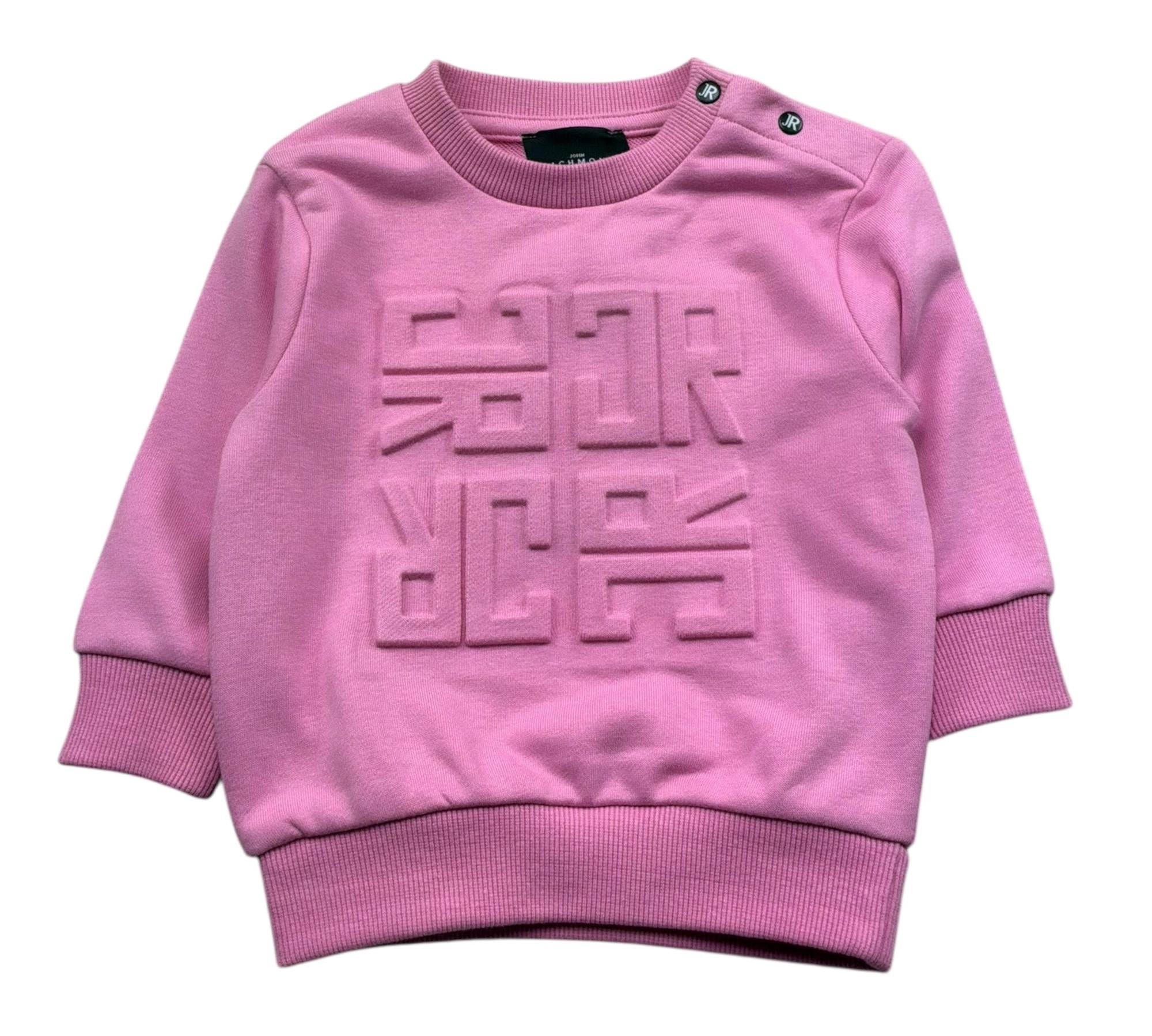 John Richmond Felpa Chiusa Girocollo Tinta Unita per Neonata RIP26029FE ROSA JOHN RICHMOND 