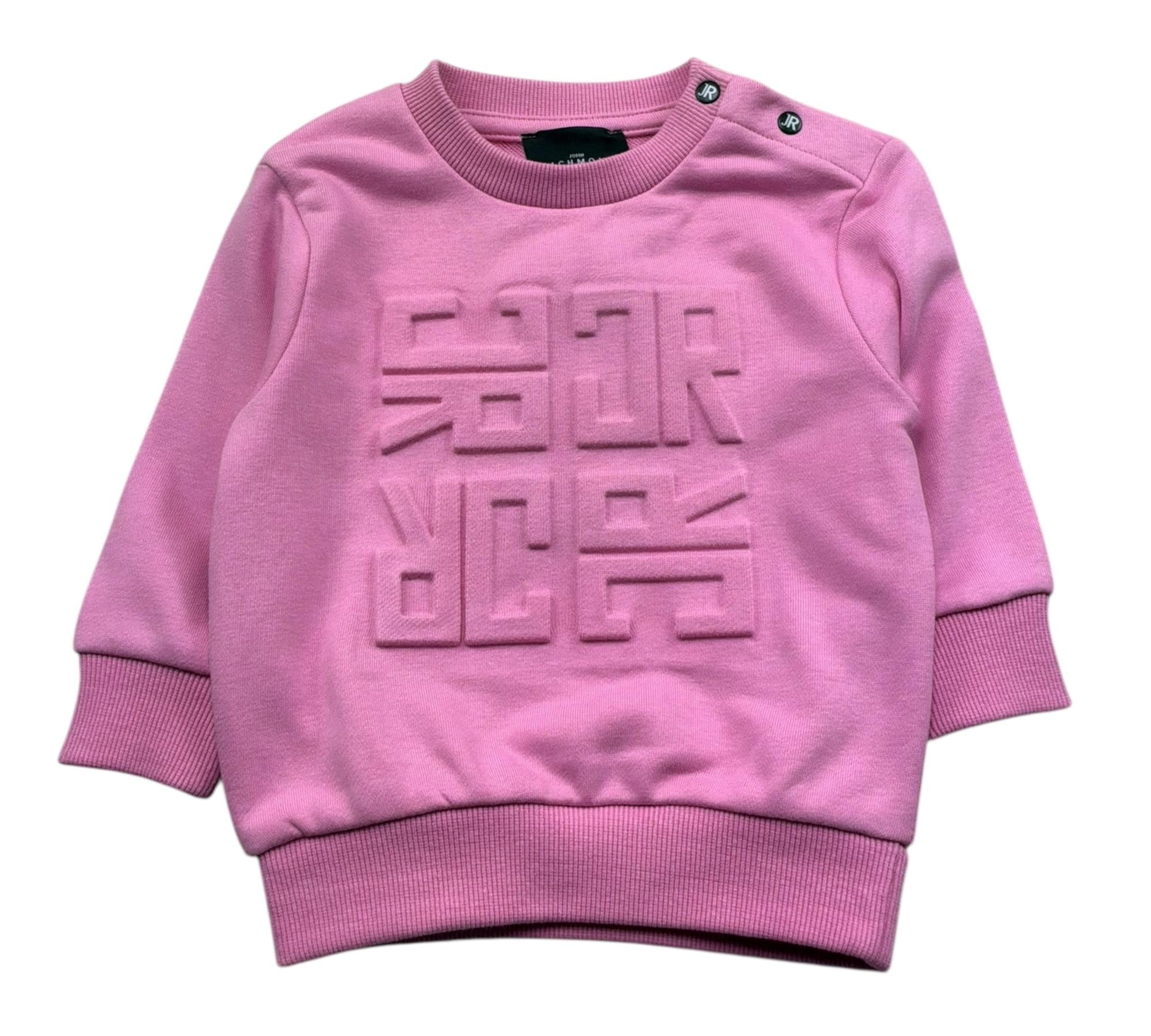 John Richmond Felpa Chiusa Girocollo Tinta Unita per Neonata RIP26029FE ROSA JOHN RICHMOND 