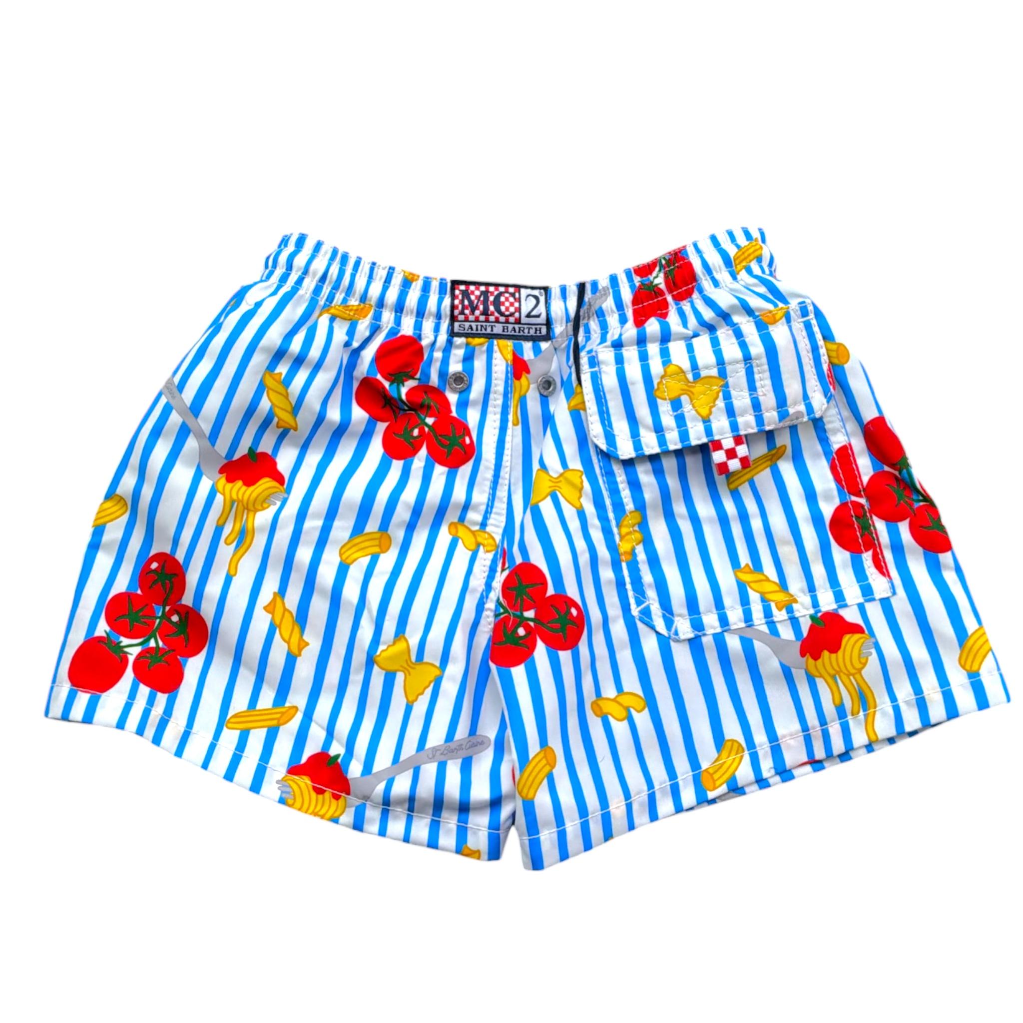 Saint Barth Costume Tinta Unita con Stampa per Bambino JEA00001 AZZURRO SAINT BARTH 