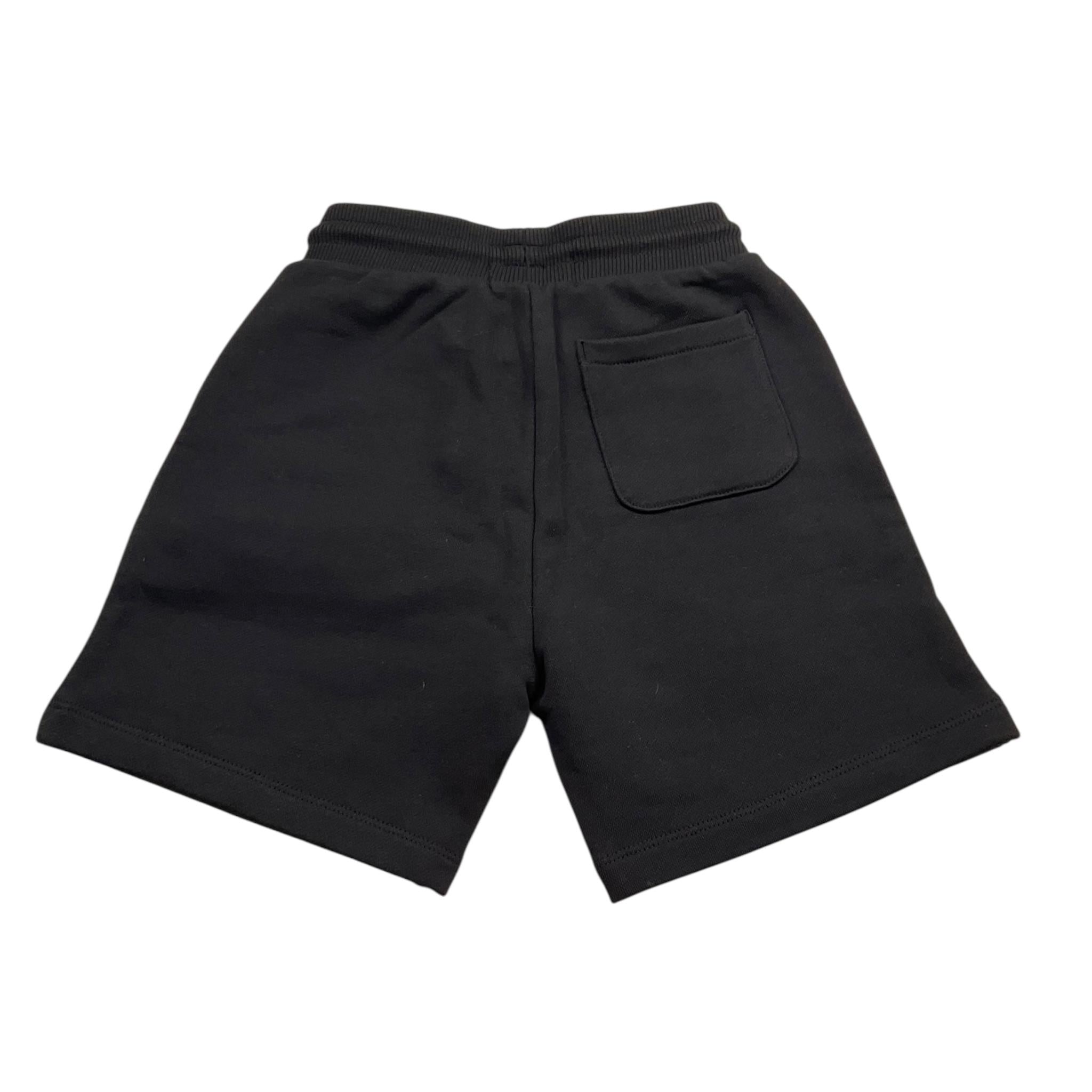 Calvin Klein Bermuda Tinta Unita con Stampa Logo per Bambino IU0IU00703 NERO CALVIN KLEIN 