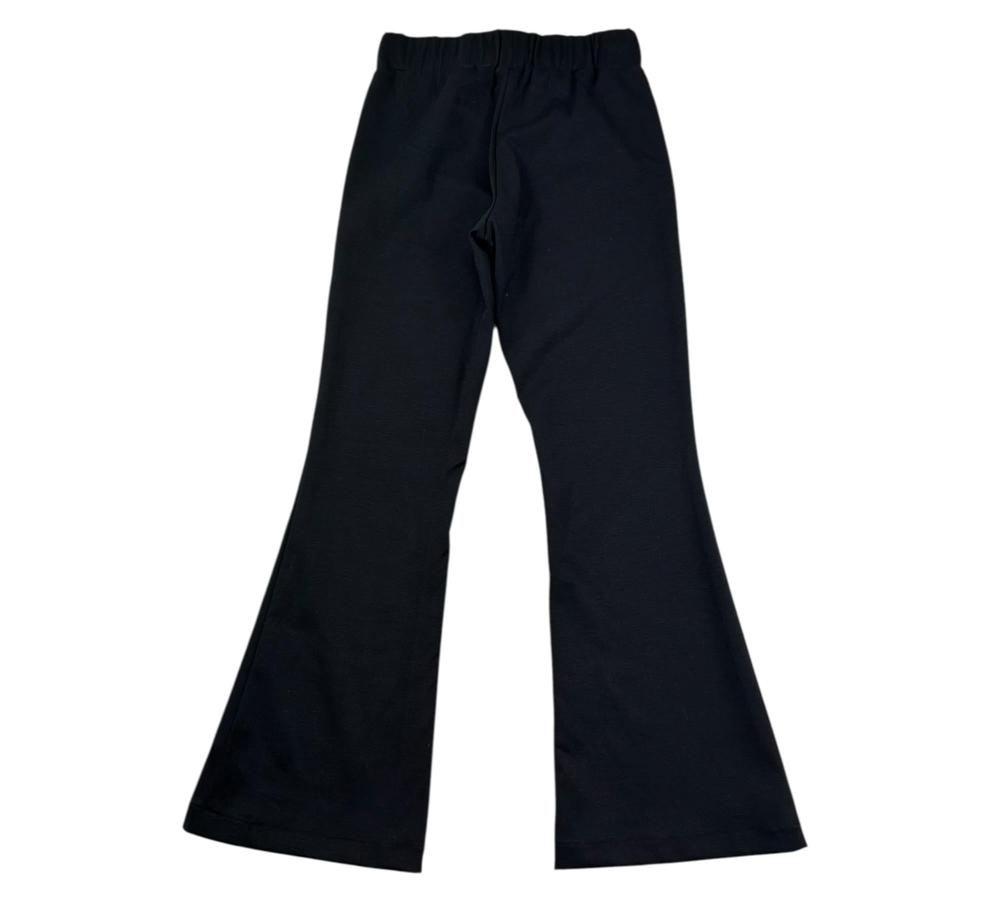 John Richmond Pantalone Tinta Unita Modello Zampa per Bambina RGP26125PA NERO JOHN RICHMOND 