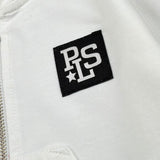 Please Felpa Tinta Unita con Zip E Stampa per Neonato LG28042B71 BIANCO PLEASE 