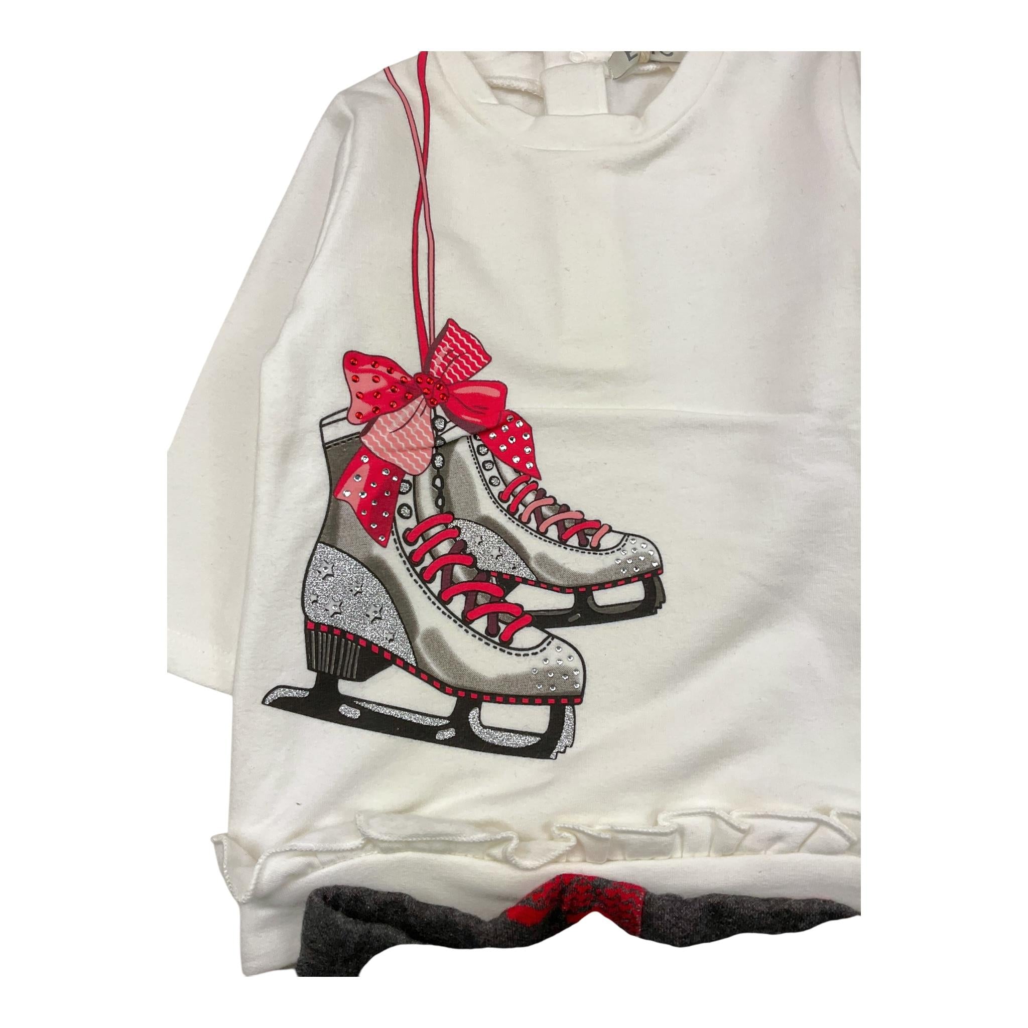 EMC completo 2pz felpa-leggins bicolore Bianco/grigio per Neonata CO3541 BIANCO/GRIGIO EMC 