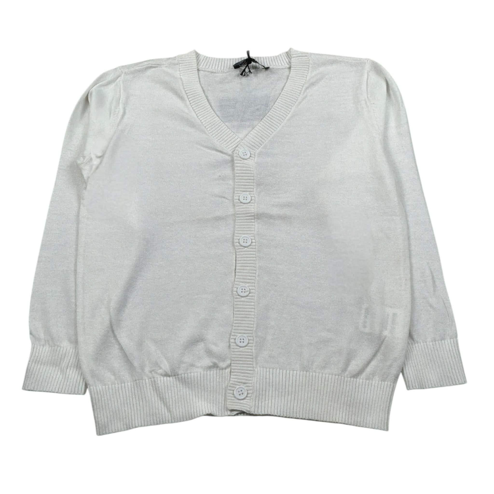 Never Too Cardigan tinta unita Scollo A V Panna per Bambino CRDNVT PANNA NEVER TOO 