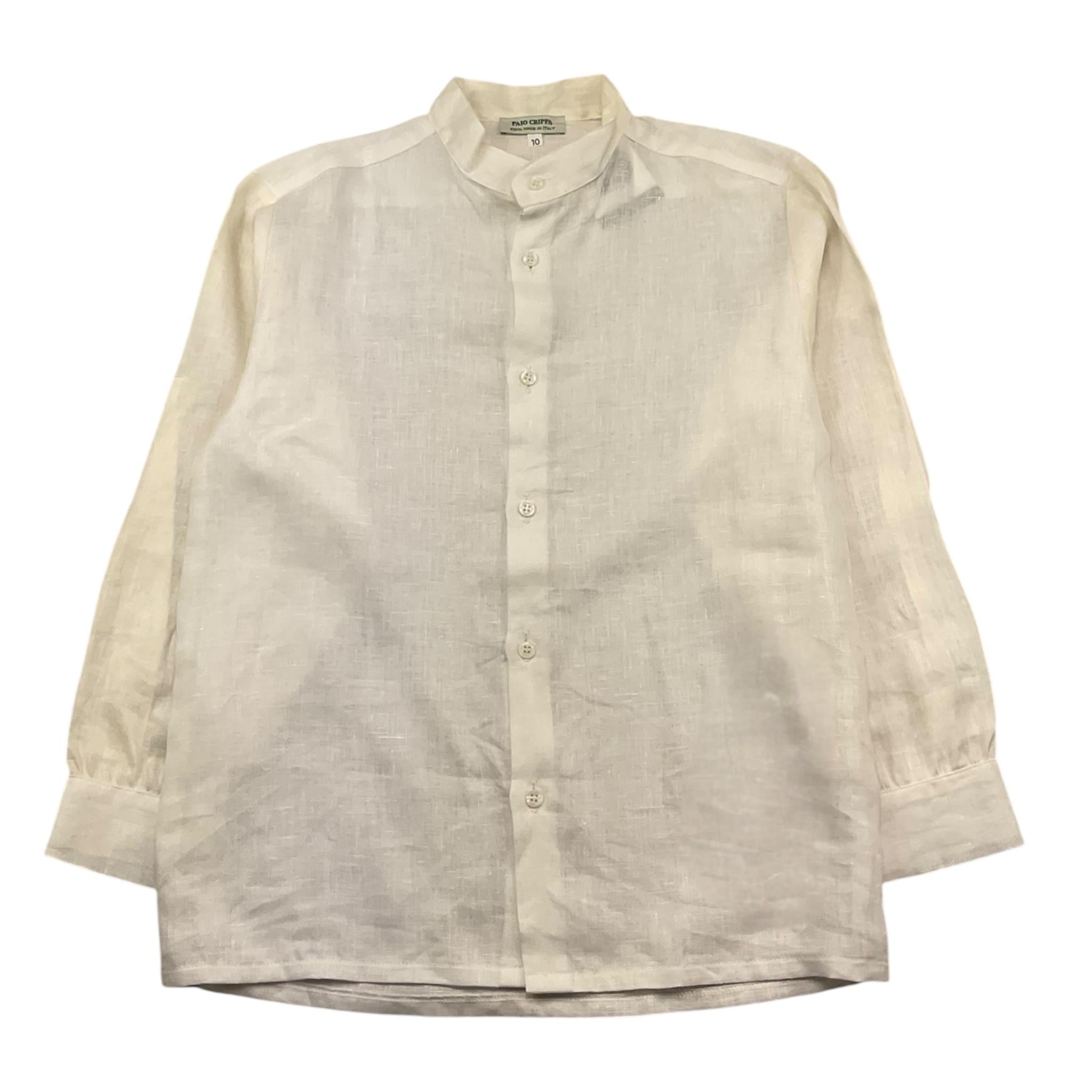 Paio Crippa Camicia Manica Lunga Tinta Unita per Bambino FAGOTTO PANNA PAIO CRIPPA 