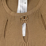 Twinset Abito Tinta Unita Giromanica In Maglia per Bambina 251GJ3410 MARRONE TWINSET 