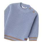 MINI BANDA maglia tinta unita con profili in contrasto Azzurro per Neonato 3A669X AZZURRO MINI BANDA 