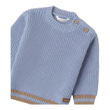 MINI BANDA maglia tinta unita con profili in contrasto Azzurro per Neonato 3A669X AZZURRO MINI BANDA 