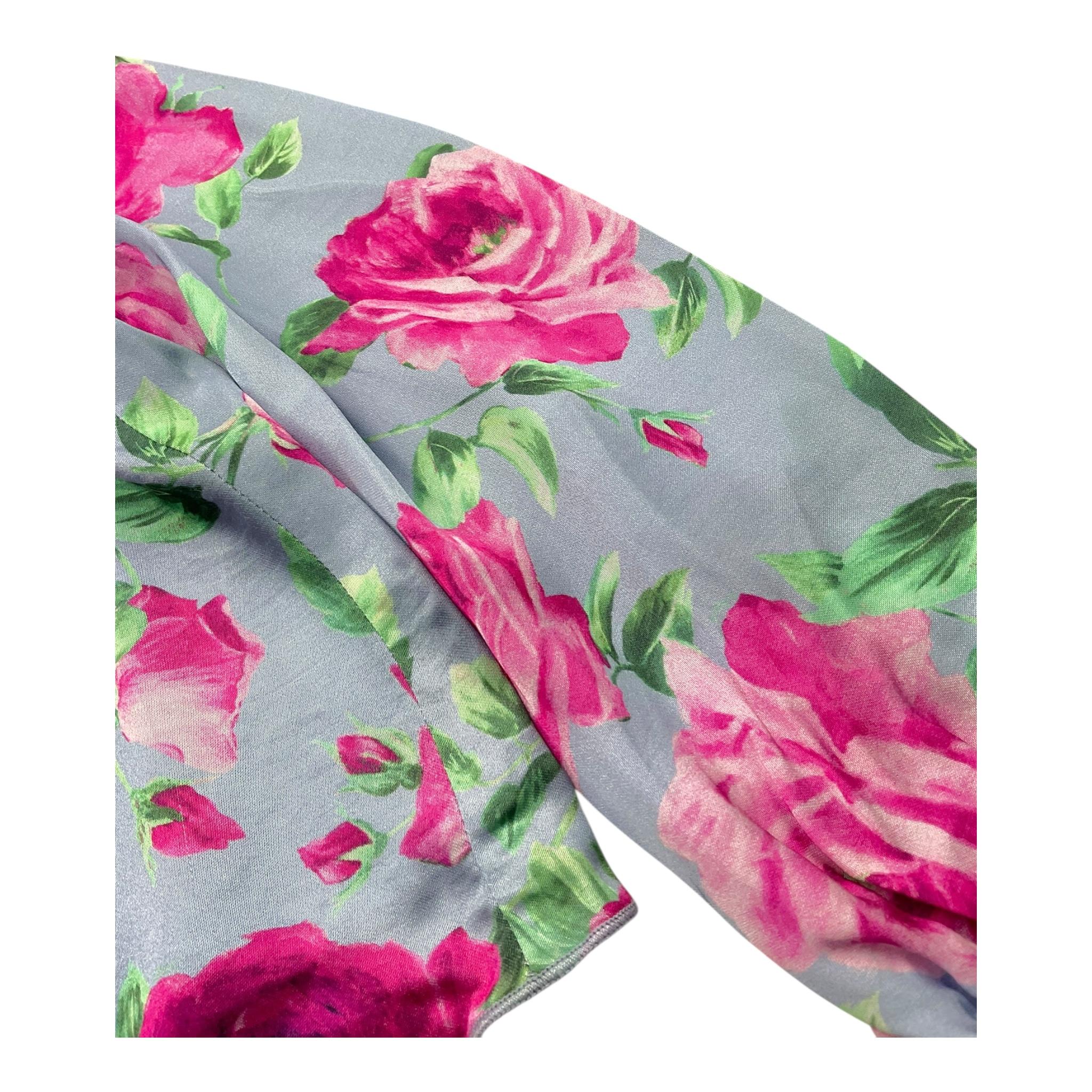 MISS BLUMARINE camicia tinta unita con fantasia fiori Azzurro per Bambina IF3158T3674 AZZURRO MISS BLUMARINE 