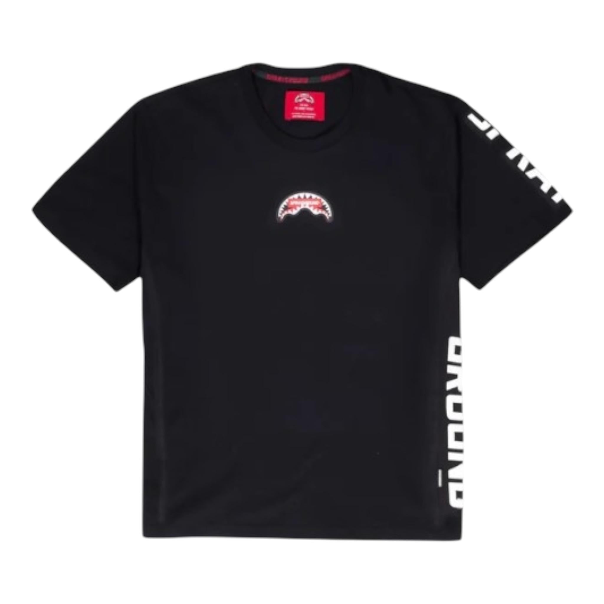 Sprayground T-Shirt Girocollo Tinta Unita con Stampa per Bambino SPY1114BLK NERO SPRAYGROUND 