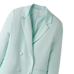 Sarabanda Giacca Tinta Unita Doppio Petto per Bambina 0B492X VERDE ACQUA SARABANDA 