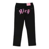 JOHN RICHMOND jeans tinta unita con stampa Nero per Bambina RGA24130JEXXX NERO JOHN RICHMOND 
