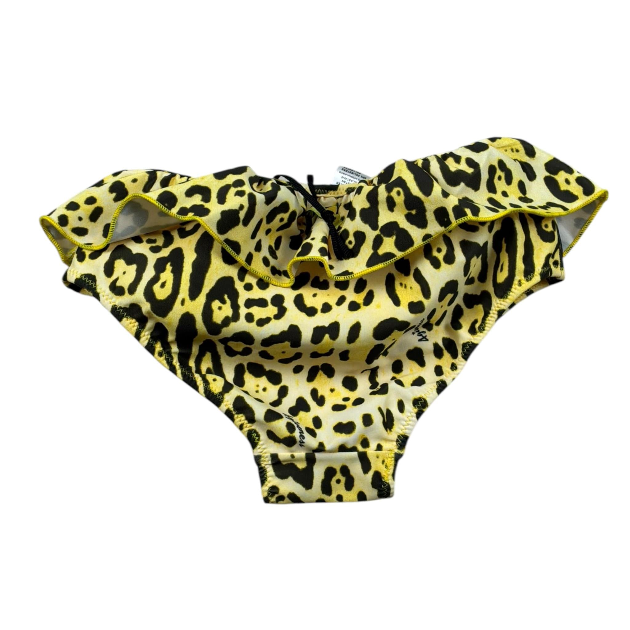 4Giveness Costume Modello Slip Tinta Unita Fantasia Maculata per Bambina FGBN3953 GIALLO 4GIVENESS 