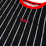 Hugo  T-Shirt tinta unita con Fantasia A Righe Nero per Bambino G00013 NERO HUGO 