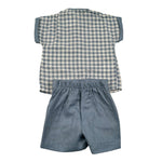 Calamaro Completo 2 Pezzi Camicie-Bermuda Bicolore per Bambino 11128N BLU CALAMARO 