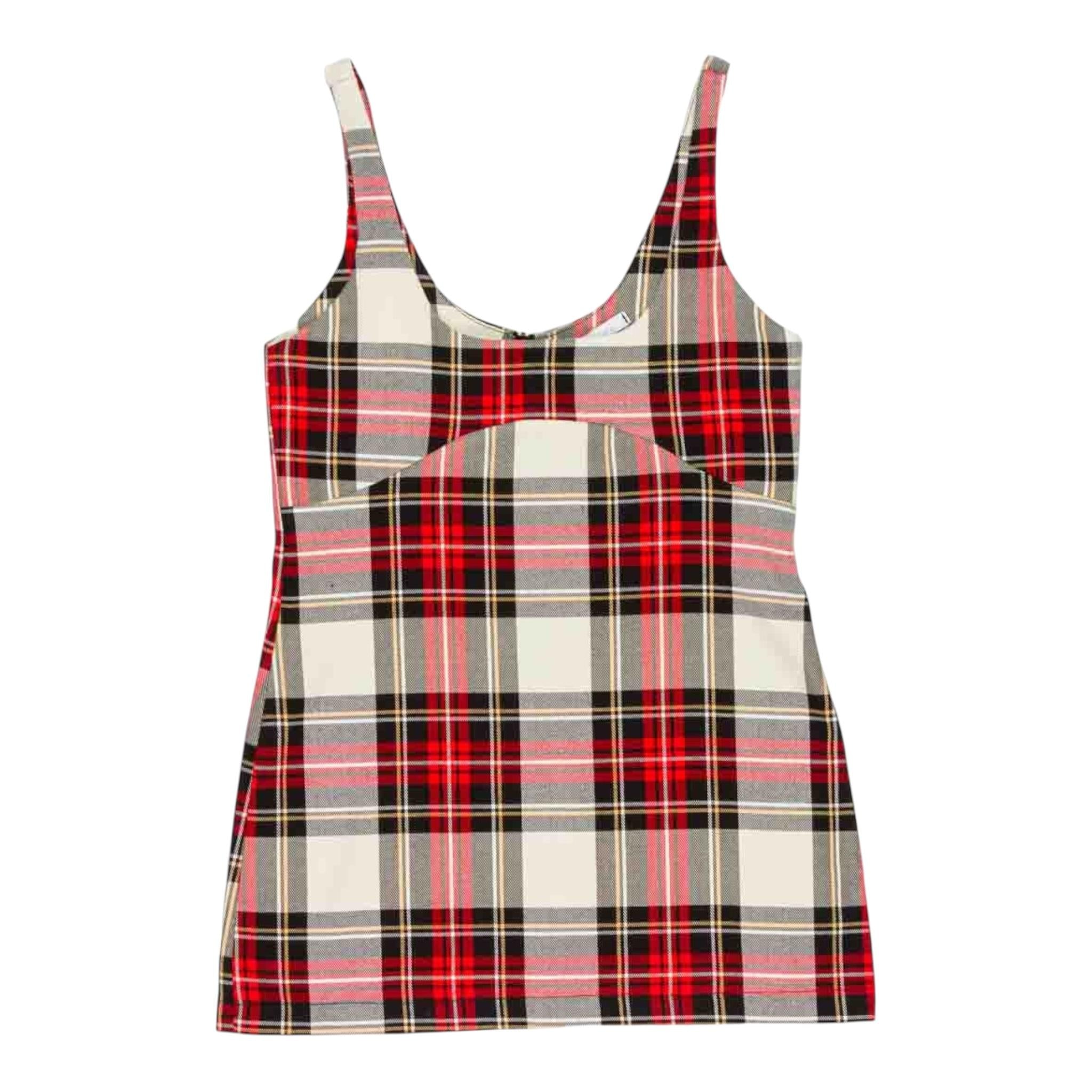 LU LU BY MISS GRANT abito con fantasia scozzese e bretelle Rosso per Bambina LL3275 ROSSO LU LU BY MISS GRANT 