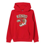 KENZO felpa tinta unita con cappuccio e stampa Rosso per Bambino K60767 ROSSO KENZO 
