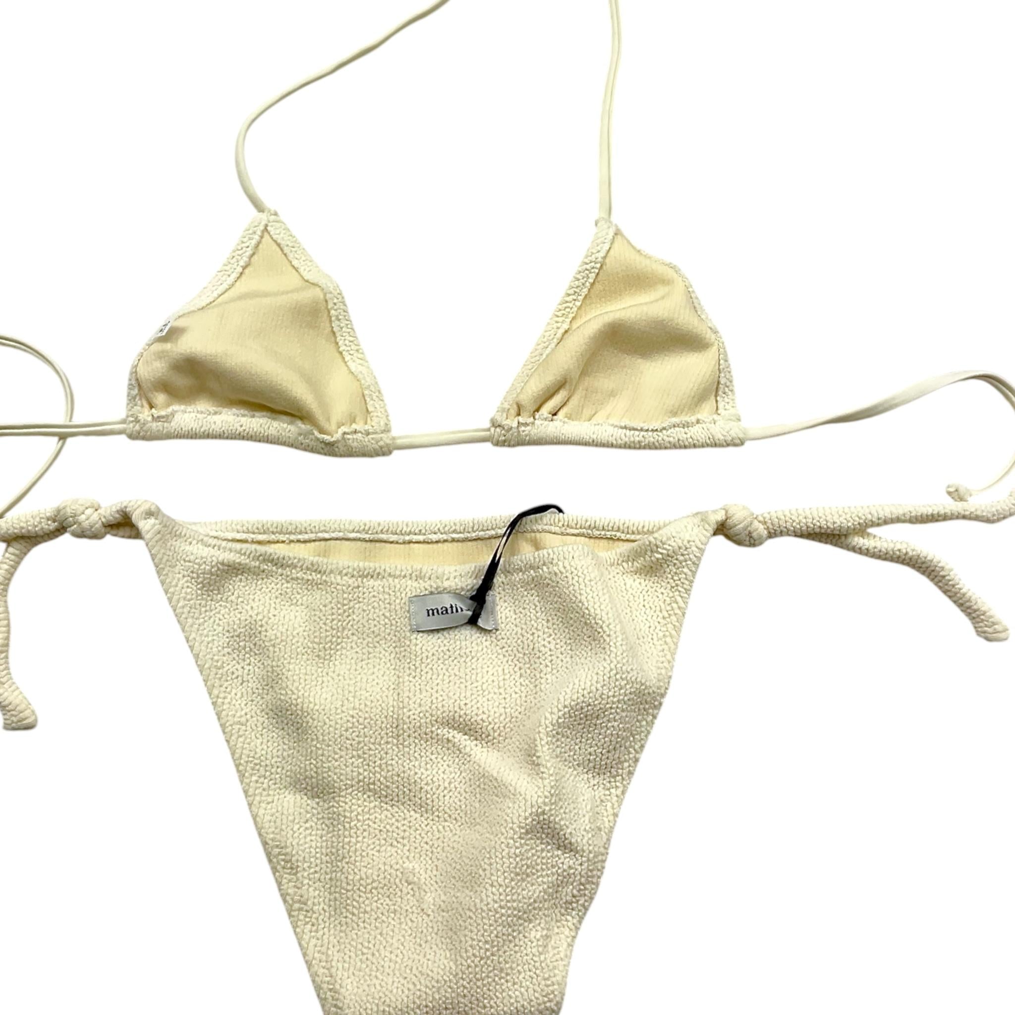 Matinée Costume 2 Pezzi Triangolo-Slip Tinta Unita per Bambina CC30211 PANNA MATINÉE 