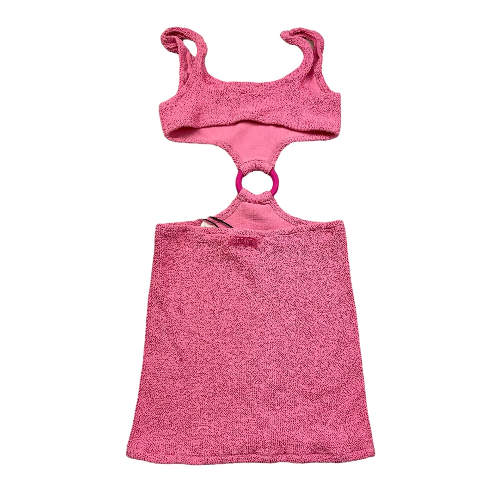 Saint Barth Abito Giromanica Tinta Unita per Bambina KIM ROSA SAINT BARTH 