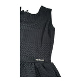 Gaelle Abito Giromanica Tinta Unita con Trafori per Bambina 2746V00398 NERO GAELLE 