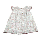 Babidu Abito Tinta Unita con Stampa per Bambina 90406J BIANCO BABIDU 