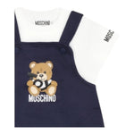 Moschino Completo 2 Pezzi T-Shirt-Salopette per Neonato MUG01G BIANCO MOSCHINO 