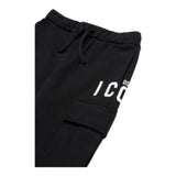 DSQUARED2 pantalone modello tuta tinta unita con stampa Nero per Bambino DQ2669 NERO DSQUARED2 