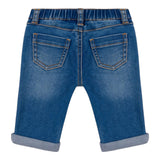 MOSCHINO jeans tinta unita con elastico in vita Blu per Neonato MUP059XX BLU MOSCHINO 