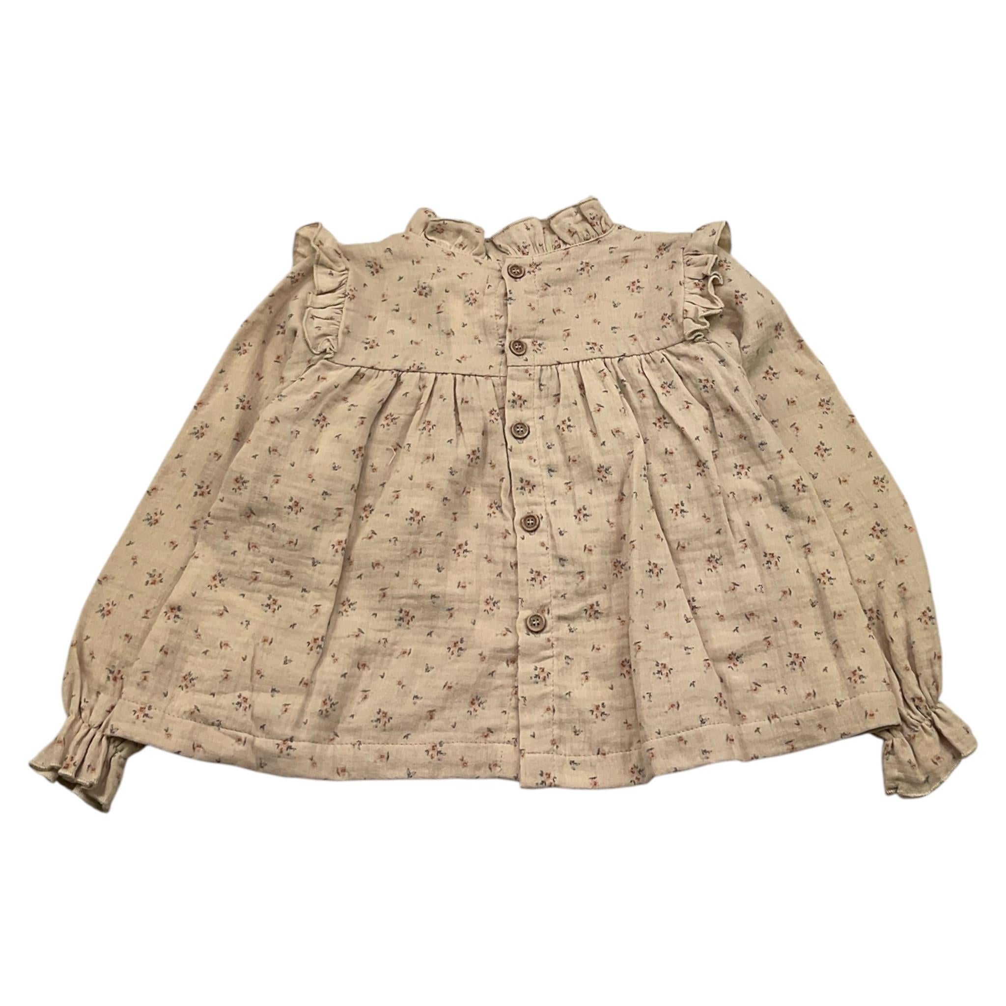PETIT INDI camicia manica lunga fantasia floreale Rosa per Bambina AW24BK4648 ROSA PETIT INDI 
