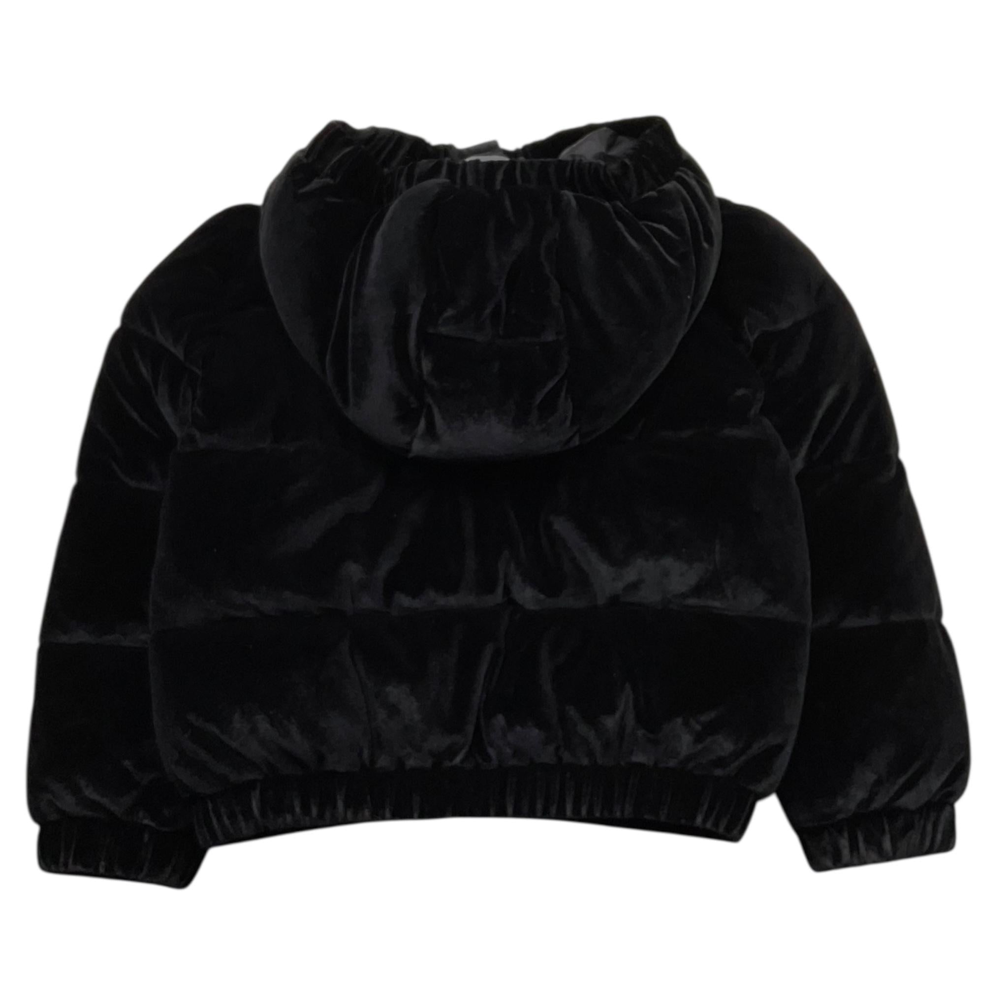 REFRIGUE giubbino tinta unita in camoscio con cappuccio Nero per Bambina 2841O00010 NERO REFRIGUE 