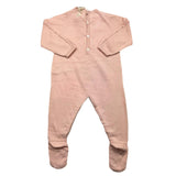 Wedoble Tutina Manica Lunga Tinta Unita Rosa Per Neonata