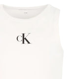 Calvin Klein Canotta Tinta Unita con Logo per Bambina IG0IG02435XX PANNA CALVIN KLEIN 