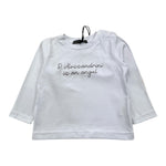 DANIELE ALESSANDRINI shirt girocollo tinta unita con stampa Bianco per Bambino 1291M00072XJ BIANCO DANIELE ALESSANDRINI 