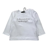 DANIELE ALESSANDRINI shirt girocollo tinta unita con stampa Bianco per Bambino 1291M00072XJ BIANCO DANIELE ALESSANDRINI 