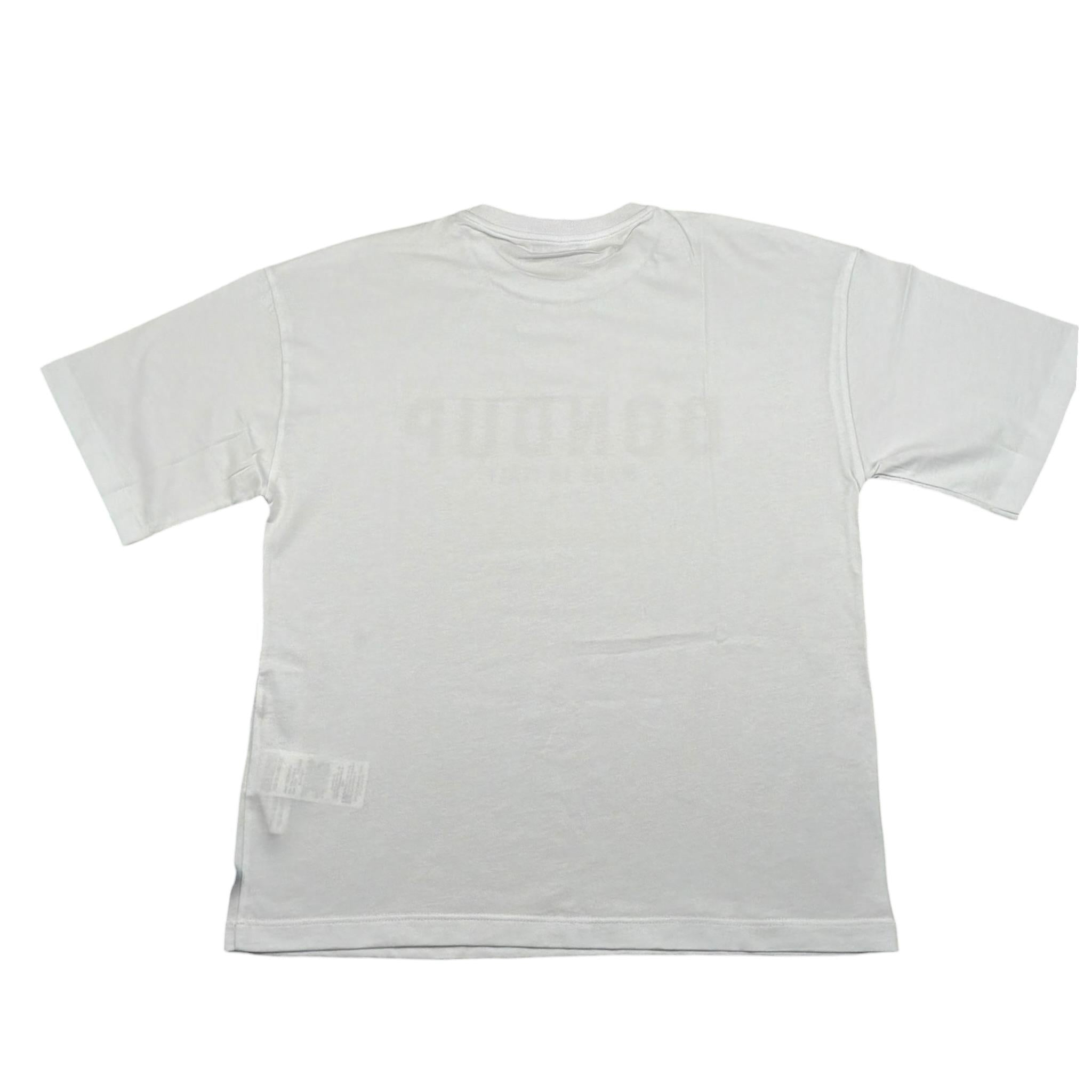 Dondup T-Shirt Girocollo Tinta Unita con Logo per Bambino DMTS032 BIANCO DONDUP 