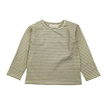 Babe & Tess Shirt Girocollo Tinta Unita con Fantasia A Righe per Bambino 09518160 VERDE BABE & TESS 