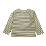 Babe & Tess Shirt Girocollo Tinta Unita con Fantasia A Righe per Bambino 09518160 VERDE BABE & TESS 